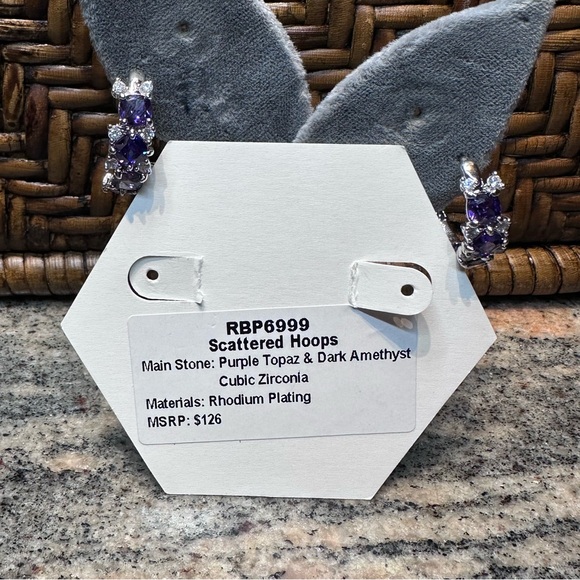 Bomb Party - Scattered Hoops w/ Purple Topaz & Dark Amethyst, February 2024 - Picture 7 of 11